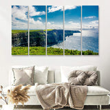 Coast at the Cliffs of Moher In Ireland 5 Pieces Canvas Prints Wall Art - Painting Canvas, Multi Panels, Wall Decor