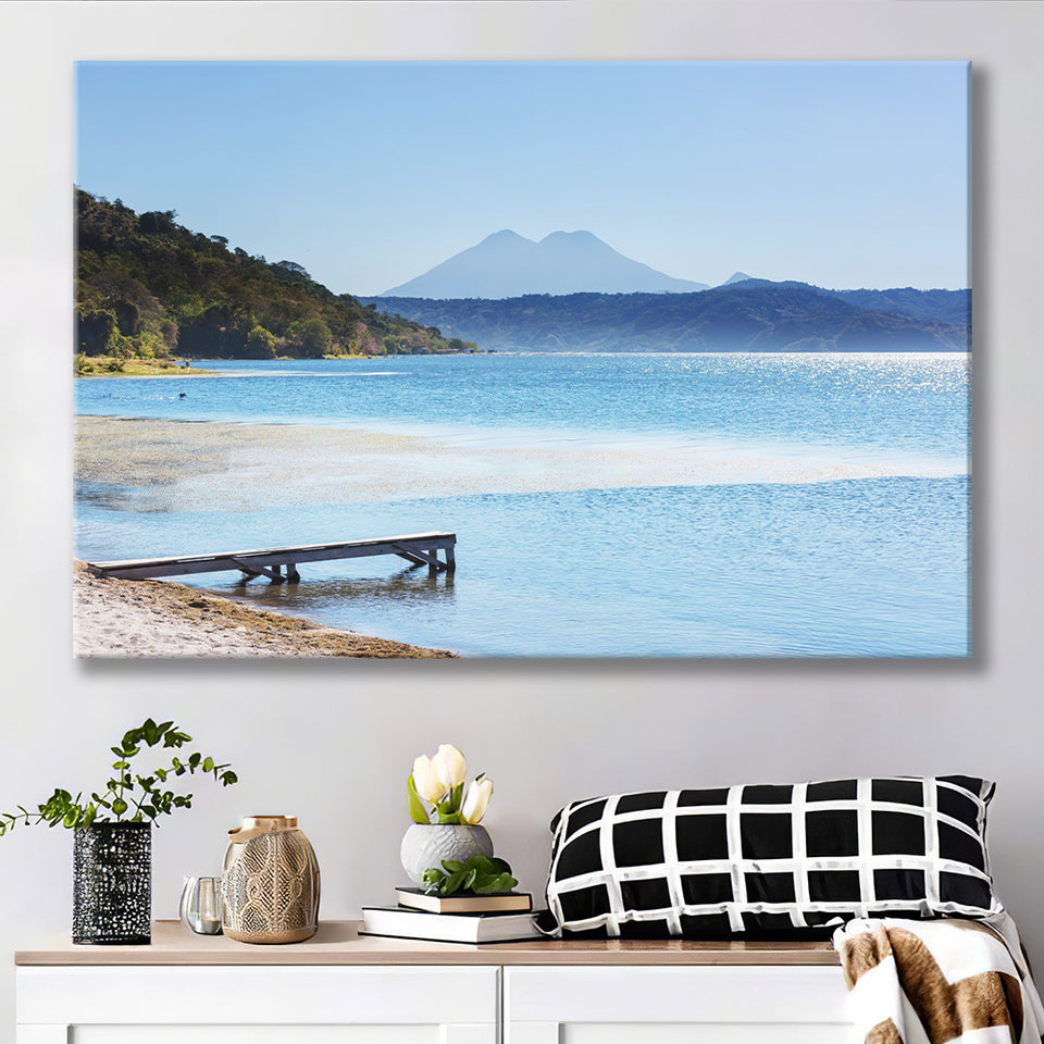 Coatepeque lake view Santa Ana El Salvador Central America Canvas Prints Wall Art - Painting Canvas, Wall Decor, Home Decor, Prints for Sale