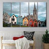 Cobh Cathedral in Ireland Canvas Art, Irish 5 Panels B,Large Canvas,Canvas Prints Wall Art Home Decor