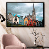 Cobh Cathedral in Ireland Canvas Art, Irish Framed Canvas Prints Wall Art Decor, Black Floating Frame