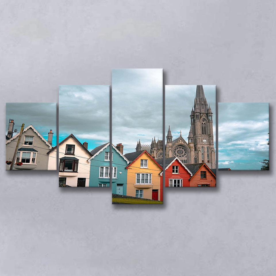 Cobh Cathedral in Ireland Canvas Art, Irish Multi Panels,Canvas Prints Wall Art Home Decor