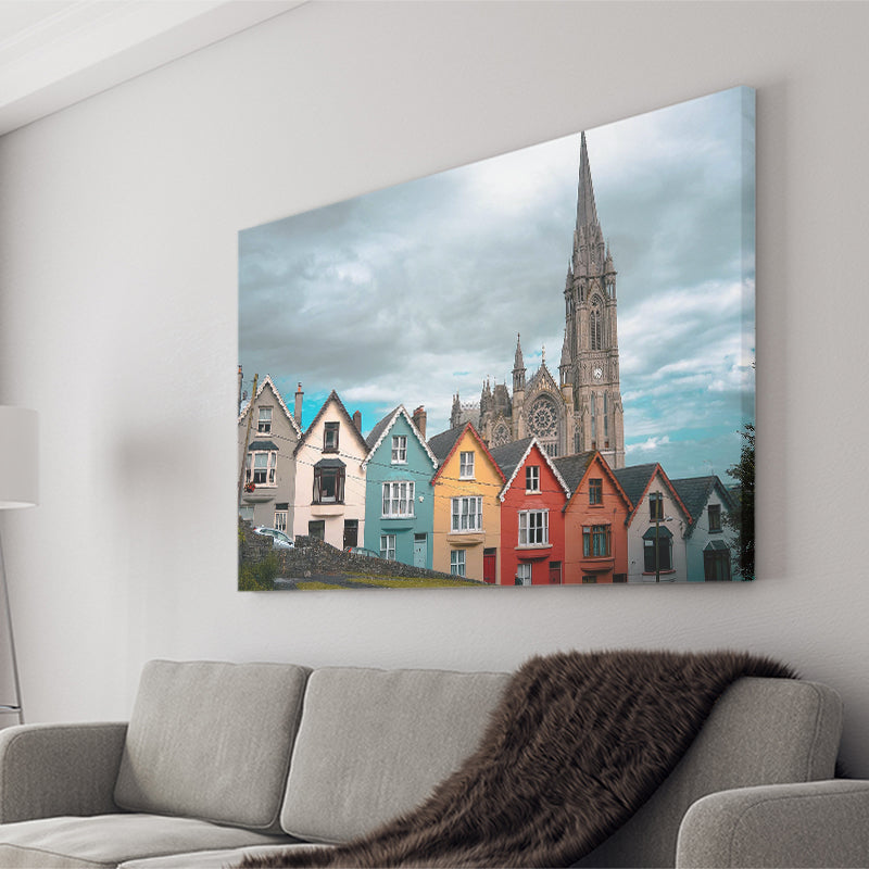 Cobh Cathedral in Ireland Canvas Art, Irish Canvas Prints Wall Art Home Decor - Painting Canvas, Ready to hang