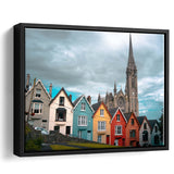 Cobh Cathedral in Ireland Canvas Art, Irish Framed Canvas Prints Wall Art Decor, Black Floating Frame