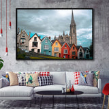 Cobh Cathedral in Ireland Canvas Art, Irish Framed Canvas Prints Wall Art Decor, Black Floating Frame