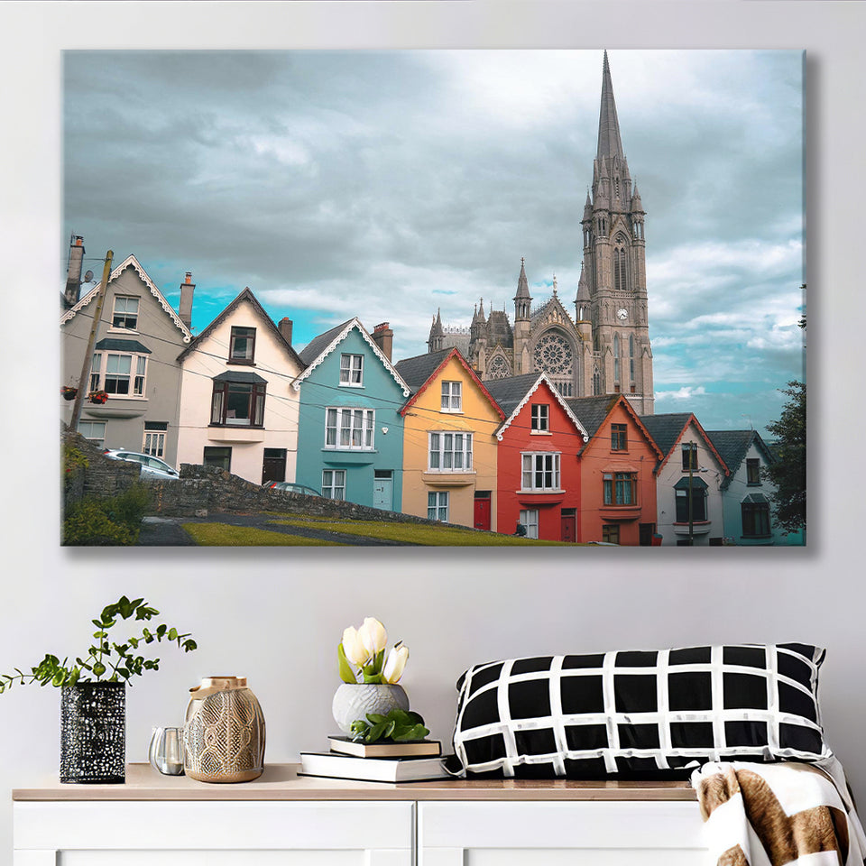 Cobh Cathedral in Ireland Canvas Art, Irish Canvas Prints Wall Art Home Decor - Painting Canvas, Ready to hang