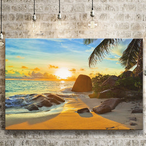 Coconut Tree Reef Canvas Prints Wall Art - Painting Canvas, Art Prints, Wall Decor, Home Decor, Prints for Sale