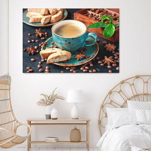 Coffee And Rustic Cookies Canvas Wall Art - Canvas Prints, Prints for Sale, Canvas Painting, Canvas On Sale