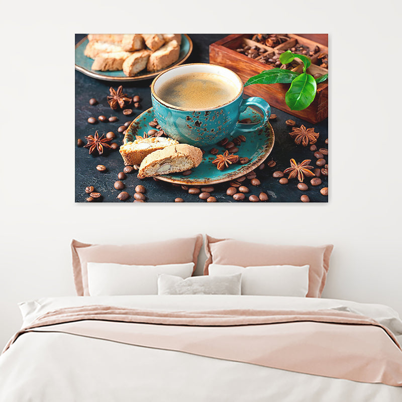 Coffee And Rustic Cookies Canvas Wall Art - Canvas Prints, Prints for Sale, Canvas Painting, Canvas On Sale