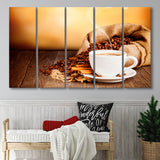Coffee Art Coffee Print Kitchen Extra Large Canvas Prints Multi Panels B Wall Art Prints Home Decor