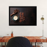 Coffee Beans And Chocolate Bars Framed Canvas Wall Art - Framed Prints, Canvas Prints, Prints for Sale, Canvas Painting