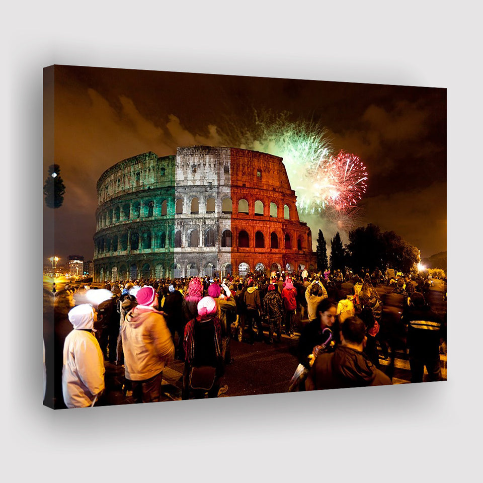 Colesseum Rome Italy, Stadium Canvas, Sport Art, Gift for him, Fan Gift, Canvas Prints Wall Art Decor