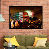 Colesseum Rome Italy, Stadium Canvas, Sport Art, Gift for him, Framed Art Prints Wall Art Decor, Framed Picture