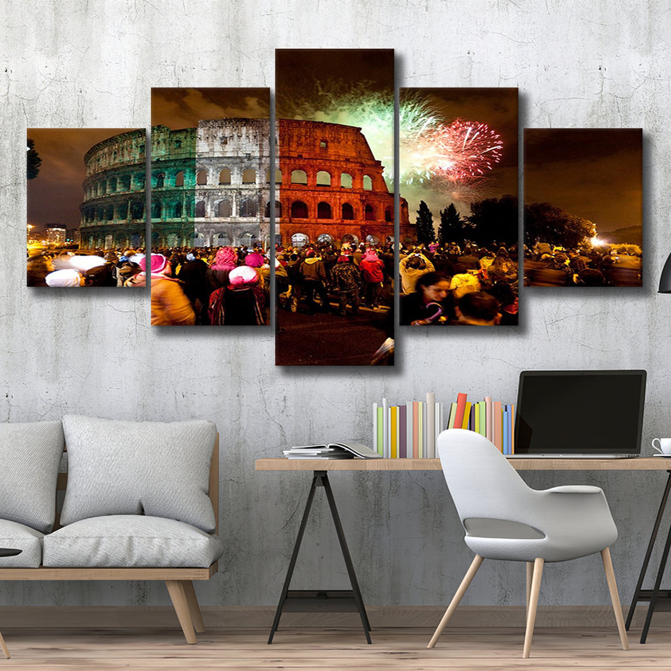 Colesseum Rome Italy, Stadium Canvas, Sport Art, Large Canvas, Multi Panels, Canvas Prints Wall Art Decor
