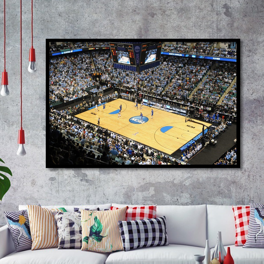 Coliseum Complex in N Carolina, Stadium Canvas, Sport Art, Gift for him, Framed Art Prints Wall Art Decor, Framed Picture