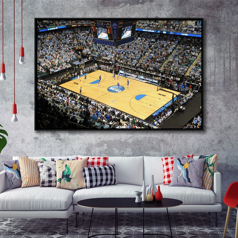 Coliseum Complex in N Carolina, Stadium Canvas, Sport Art, Gift for him, Framed Canvas Prints Wall Art Decor, Framed Picture