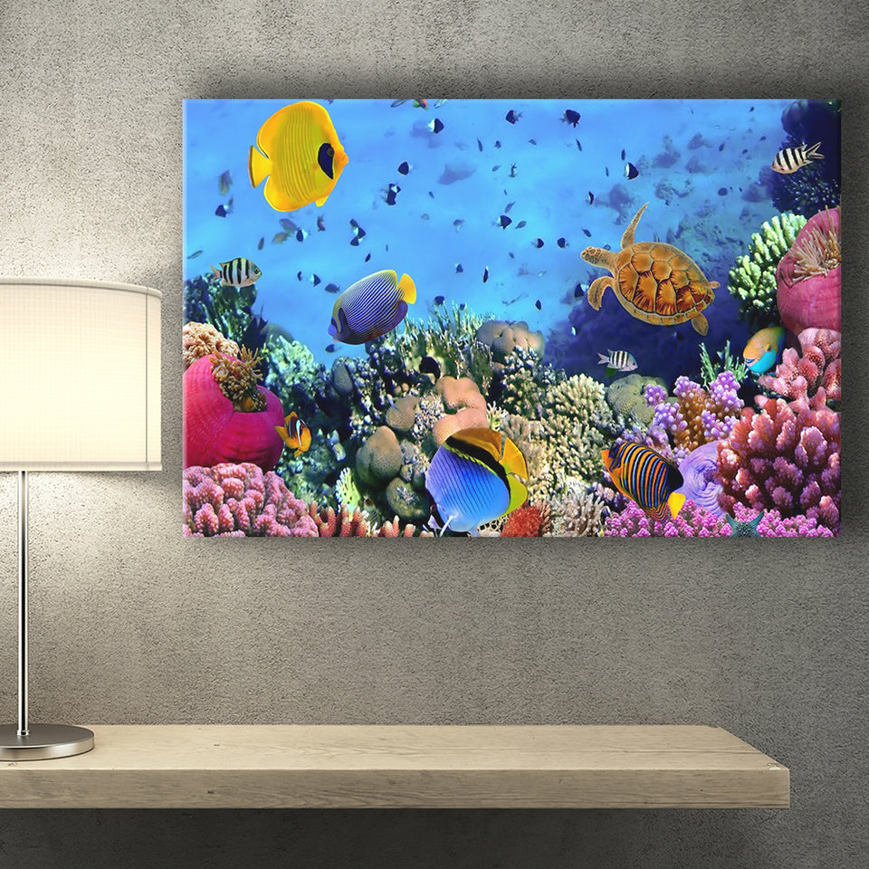 Color Fish And Marine Life Canvas Prints Wall Art - Painting