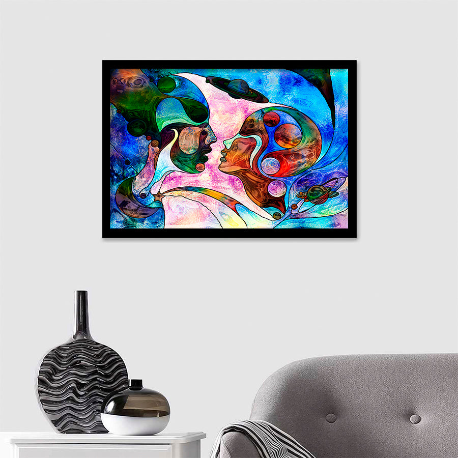 Color Fragments Shape Patterns And Symbols Framed Wall Art - Framed Pr ...