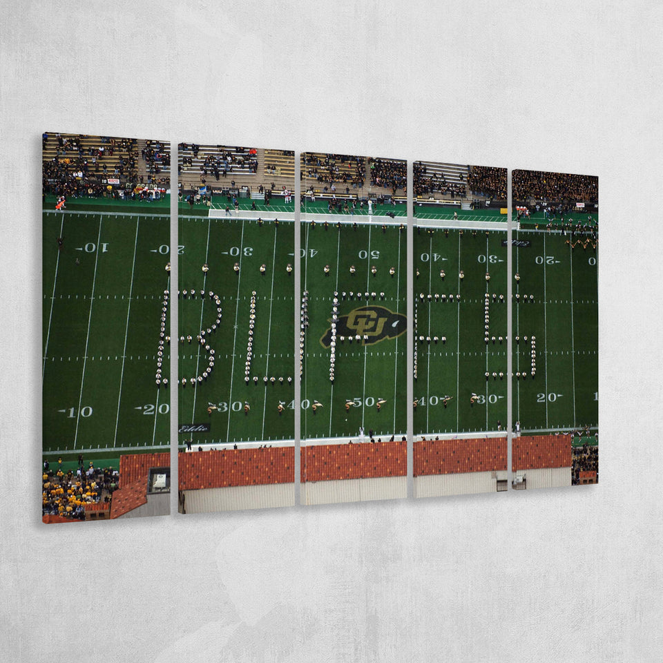Colorado Buffaloes Stadium Canvas Prints Folsom Field Stadium Wall Art,Multi Panels B,Sport Stadium Art Prints, Fan Gift