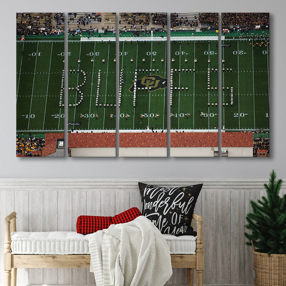 Colorado Buffaloes Stadium Canvas Prints Folsom Field Stadium Wall Art,Multi Panels B,Sport Stadium Art Prints, Fan Gift