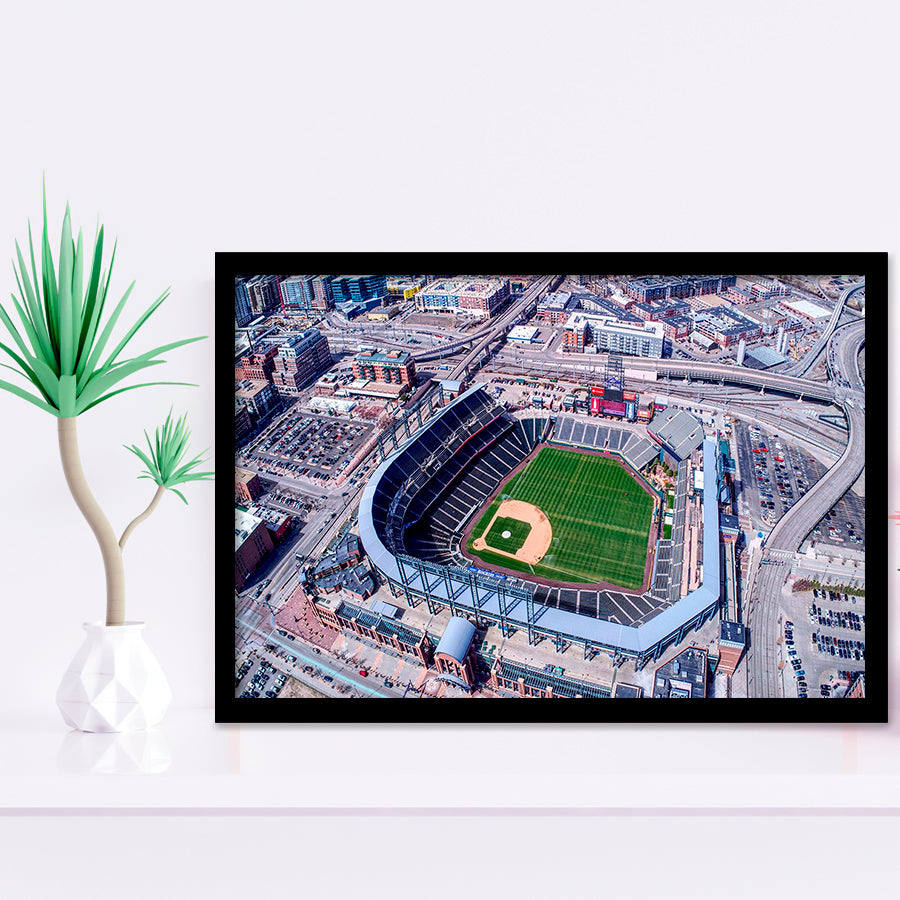 Colorado Rockies Stadium Art Prints Coors Field Wall Art Aerial,Sport Stadium Art Prints, Fan Gift, Wall Decor