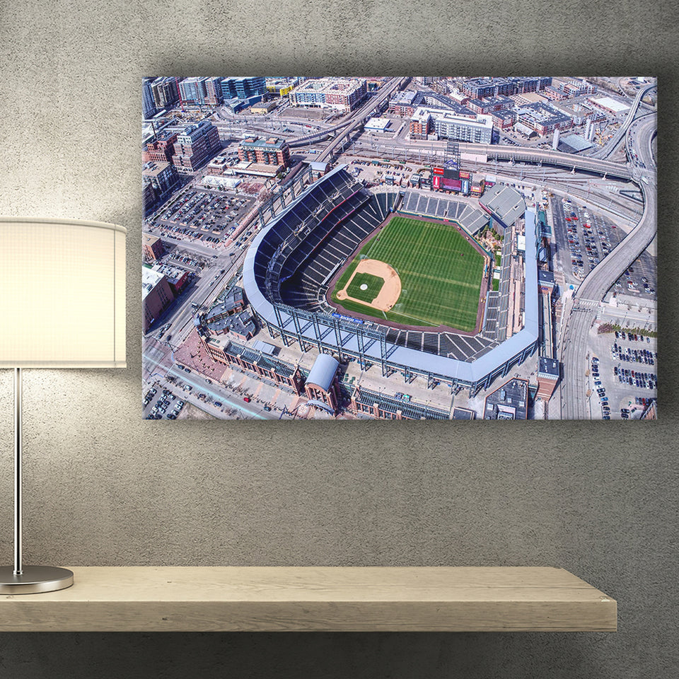 Colorado Rockies Stadium Canvas Prints Coors Field Wall Art Aerial,Sport Stadium Art Prints, Fan Gift, Wall Decor