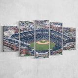 Colorado Rockies Stadium Canvas Prints Coors Field Wall Art Aerial V1,Multi Panels,Sport Stadium Art Prints, Fan Gift