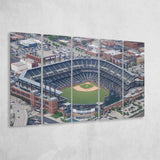 Colorado Rockies Stadium Canvas Prints Coors Field Wall Art Aerial V1,Multi Panels B,Sport Stadium Art Prints, Fan Gift