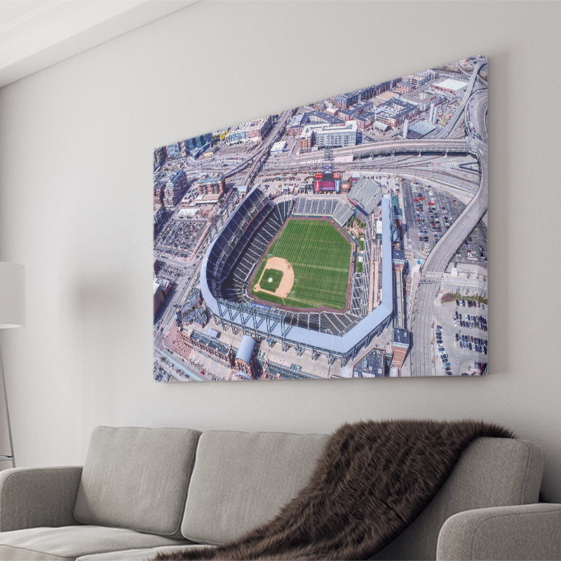 Colorado Rockies Stadium Canvas Prints Coors Field Wall Art Aerial,Sport Stadium Art Prints, Fan Gift, Wall Decor