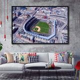 Colorado Rockies Stadium Framed Canvas Prints Coors Field Wall Art Aerial,Sport Stadium Art Prints, Fan Gift