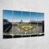 Colorado Rockies Stadium Canvas Prints Coors Field Wall Art Panoramic V1,Multi Panels B,Sport Stadium Art Prints, Fan Gift
