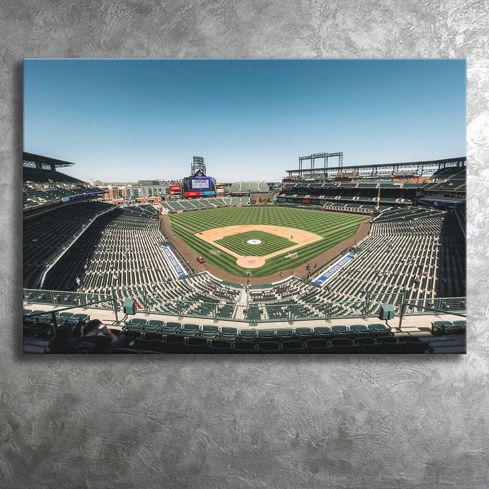 Colorado Rockies Stadium Canvas Prints Coors Field Wall Art Panoramic V1,Sport Stadium Art Prints, Fan Gift, Wall Decor