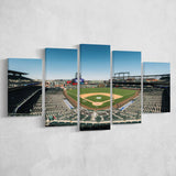 Colorado Rockies Stadium Canvas Prints Coors Field Wall Art Panoramic V1,Multi Panels,Sport Stadium Art Prints, Fan Gift