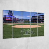 Colorado Rockies Stadium Canvas Prints Wall Art Coors Field Stadium Baseball,Multi Panels B,Sport Stadium Art Prints, Fan Gift