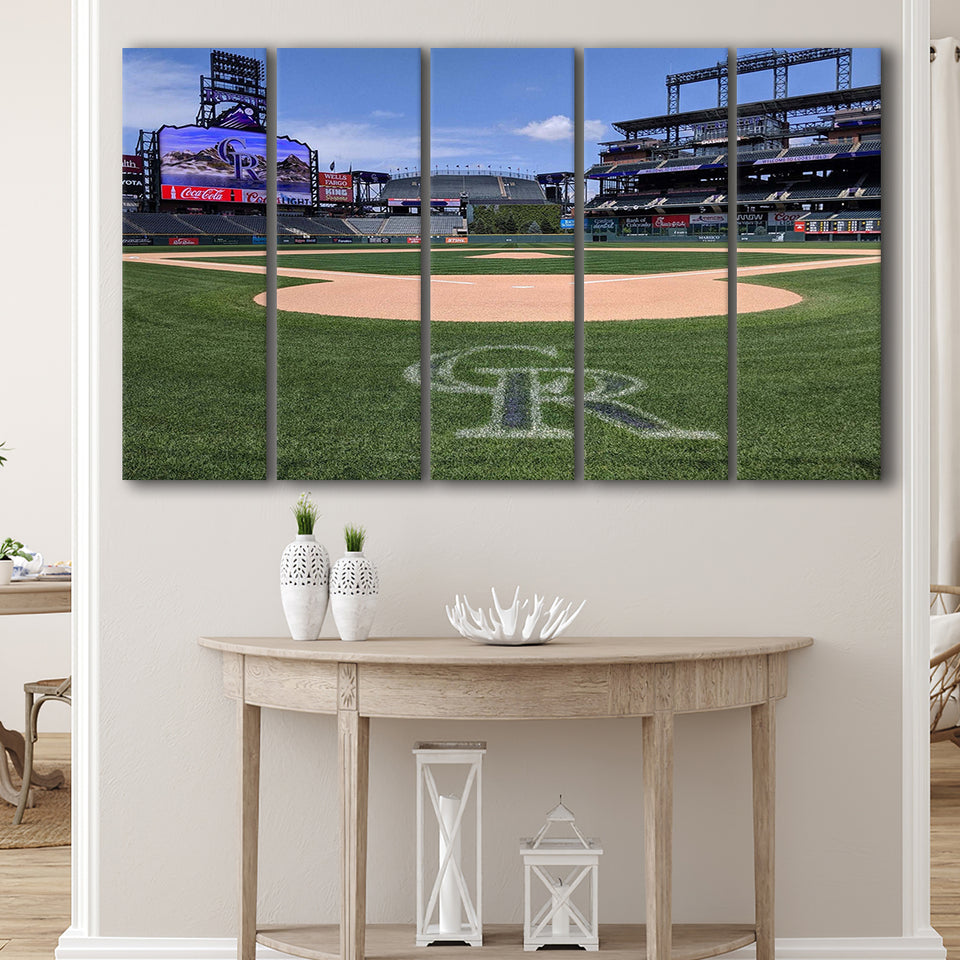 Colorado Rockies Stadium Canvas Prints Wall Art Coors Field Stadium Baseball,Multi Panels B,Sport Stadium Art Prints, Fan Gift