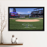 Colorado Rockies Stadium Wall Art Coors Field Stadium Framed Canvas Prints Baseball,Sport Stadium Art Prints, Fan Gift