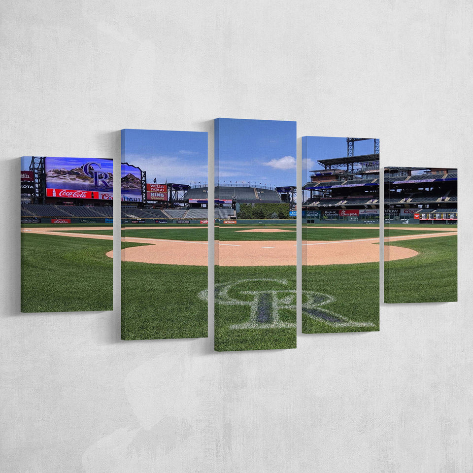 Colorado Rockies Stadium Canvas Prints Wall Art Coors Field Stadium Canvas Prints Baseball,Multi Panels,Sport Stadium Art Prints, Fan Gift