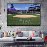 Colorado Rockies Stadium Wall Art Coors Field Stadium Framed Canvas Prints Baseball,Sport Stadium Art Prints, Fan Gift
