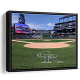 Colorado Rockies Stadium Wall Art Coors Field Stadium Framed Canvas Prints Baseball,Sport Stadium Art Prints, Fan Gift