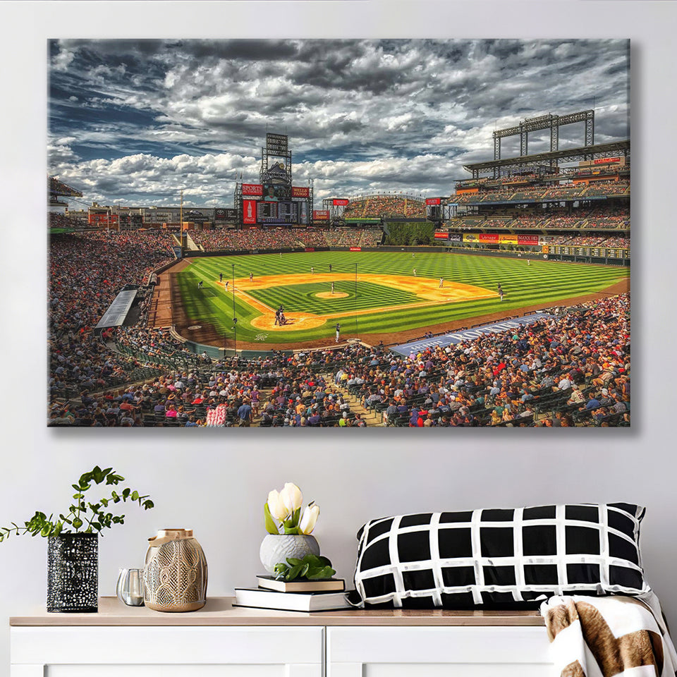 Colorado Rockies Stadium Canvas Prints Wall Art Coors Field Stadium,Sport Stadium Art Prints, Fan Gift, Wall Decor