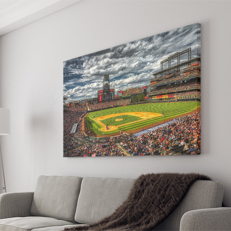 Colorado Rockies Stadium Canvas Prints Wall Art Coors Field Stadium,Sport Stadium Art Prints, Fan Gift, Wall Decor