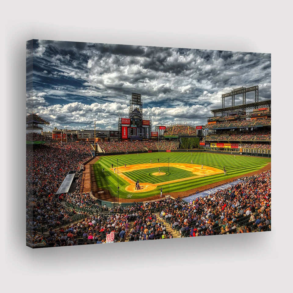 Colorado Rockies Stadium Canvas Prints Wall Art Coors Field Stadium,Sport Stadium Art Prints, Fan Gift, Wall Decor