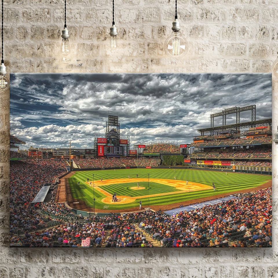 Colorado Rockies Stadium Canvas Prints Wall Art Coors Field Stadium,Sport Stadium Art Prints, Fan Gift, Wall Decor