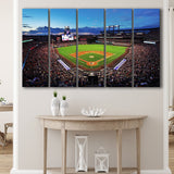 Colorado Rockies Stadium Canvas Prints Coors Field Wall Art Panoramic,Multi Panels B,Sport Stadium Art Prints, Fan Gift