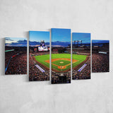 Colorado Rockies Stadium Canvas Prints Coors Field Wall Art Panoramic,Multi Panels,Sport Stadium Art Prints, Fan Gift
