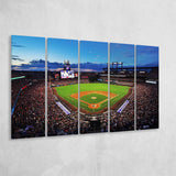 Colorado Rockies Stadium Canvas Prints Coors Field Wall Art Panoramic,Multi Panels B,Sport Stadium Art Prints, Fan Gift