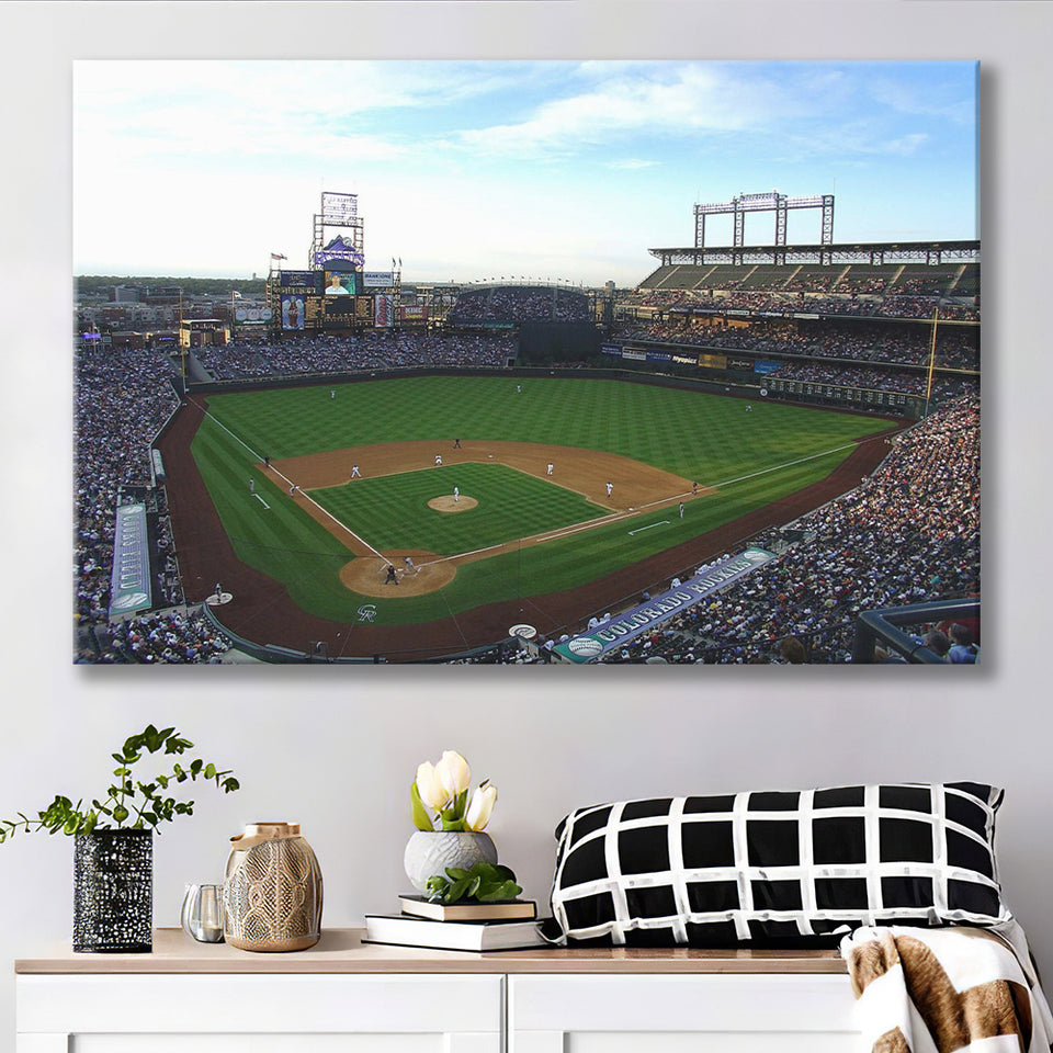 Colorado Rockies Stadium Wall Art Coors Field Stadium Canvas Prints Baseball,Sport Stadium Art Prints, Fan Gift, Wall Decor