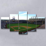 Colorado Rockies Stadium Wall Art Coors Field Stadium Canvas Prints Baseball,Multi Panels,Sport Stadium Art Prints, Fan Gift