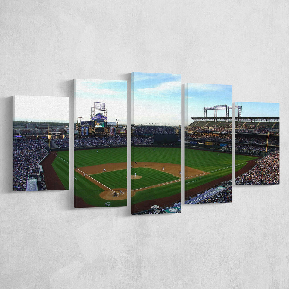 Colorado Rockies Stadium Wall Art Coors Field Stadium Canvas Prints Baseball,Multi Panels,Sport Stadium Art Prints, Fan Gift