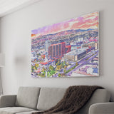 Colorado Springs Watercolor Colorado Springs Colorado, Sport Art Prints Fan Gift, Canvas Prints Wall Art Decor