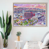 Colorado Springs Watercolor Colorado Springs Colorado, Sport Art Prints Fan Gift, Framed Canvas Prints Wall Art Decor